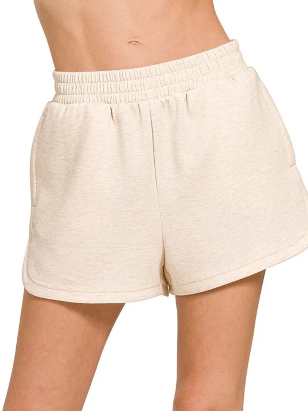 NWOT Zenana Round Hem Dolphin Scuba Shorts Size L
